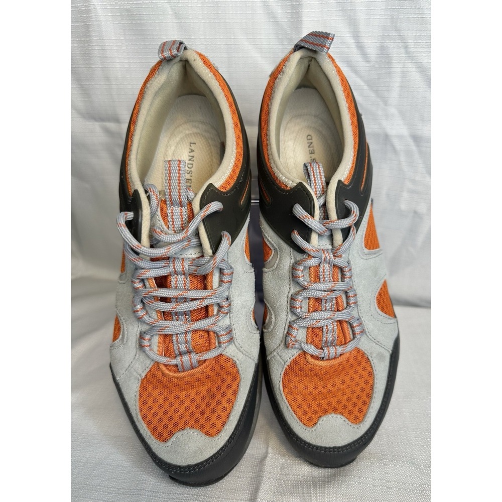 Lands End Trekker Women US 8 1/2 trail Running Shoes GrayOrange Outdoor Hiking - Picture 3 of 6